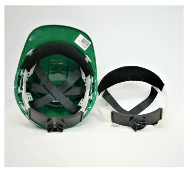 First Aid Helmet Green with Ratchet