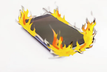 lithium-ion battery fire on phone
